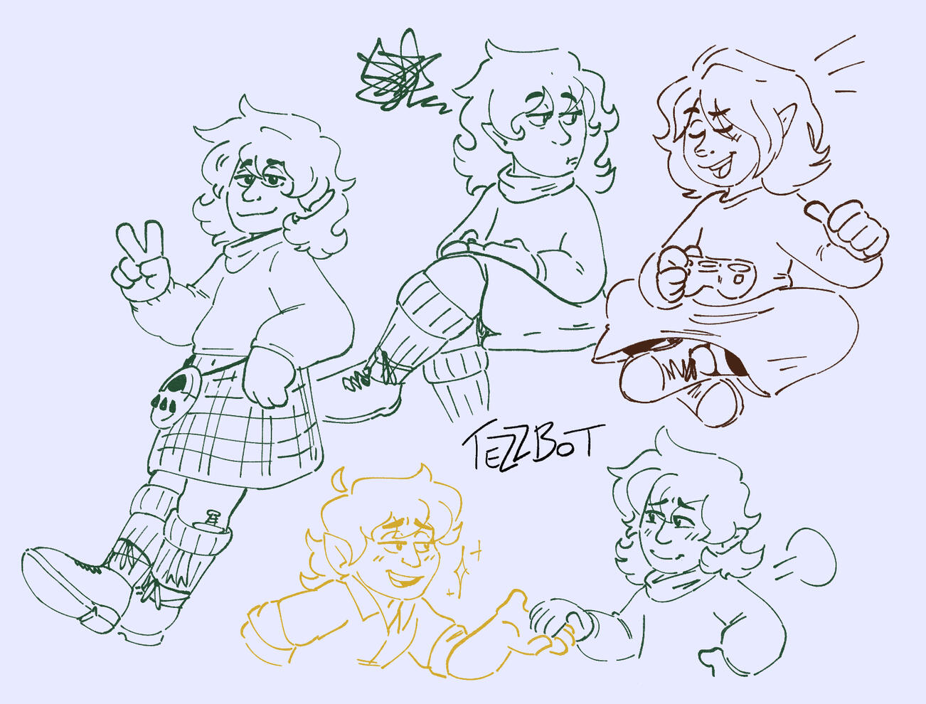 Characters from @islaughterfascists on tumblr