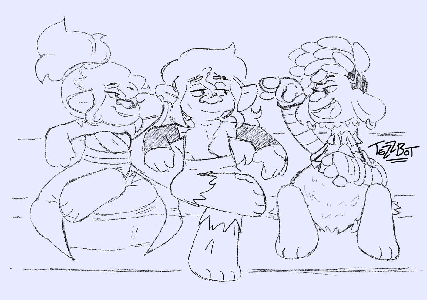 Characters from @palmrrclaymore on tumblr